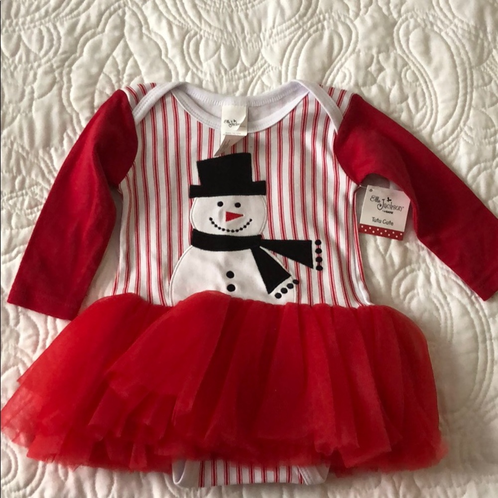 Size 0-6 months - Christmas snowman tutu